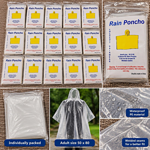 Staydry clear hooded - clear,