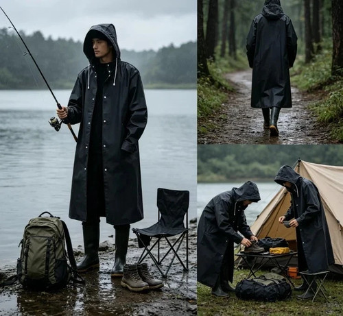 100 waterproof long - waterproof, coat