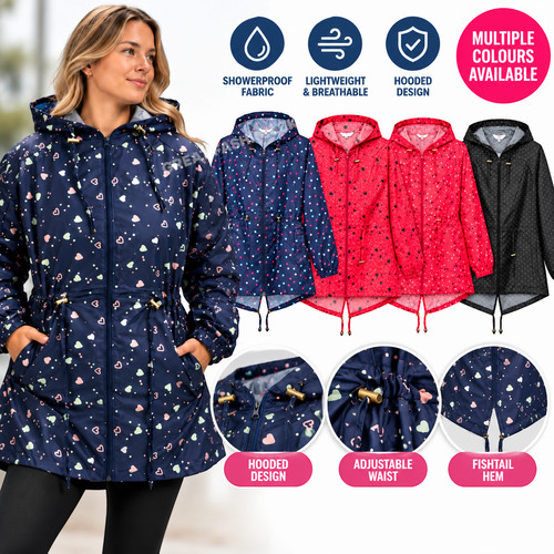 Ladies hooded raincoat - ladies,